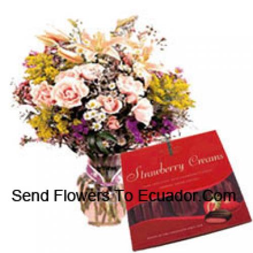 Premium Assorted Flowers with Imported Chocolates